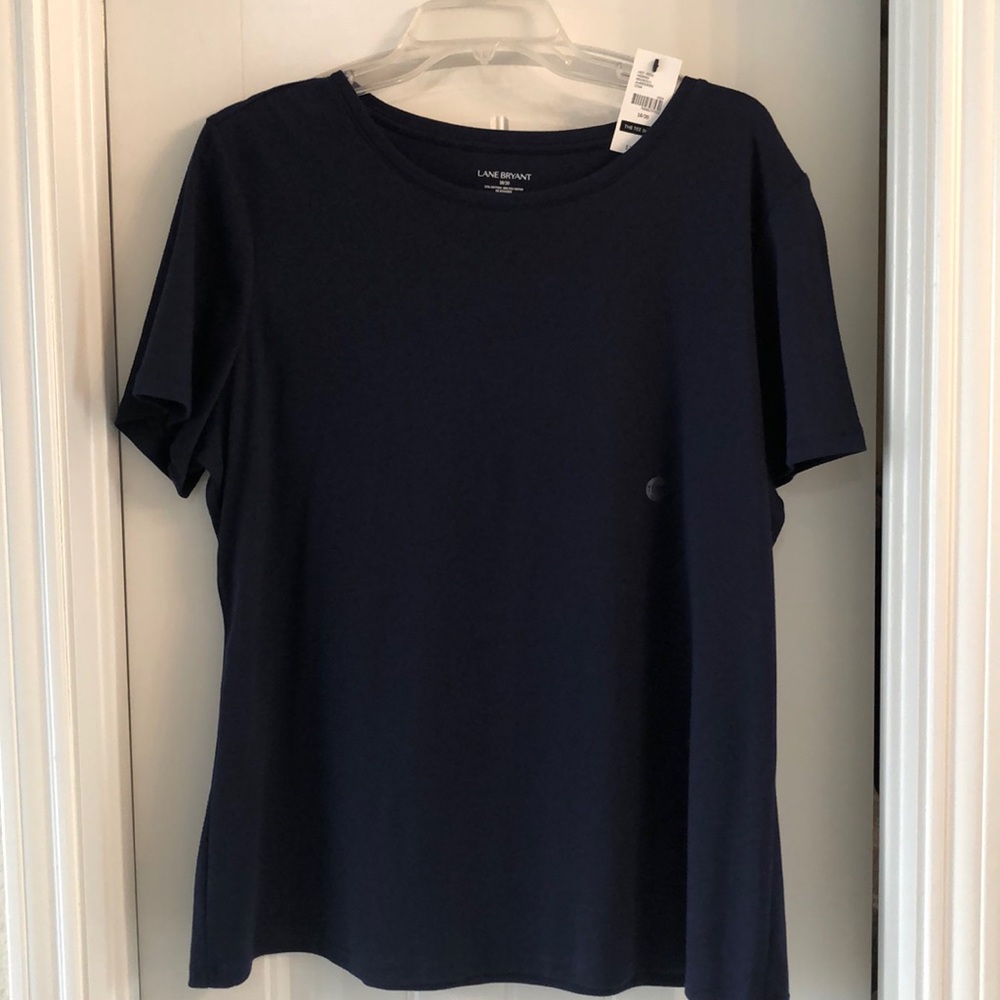 NWT Navy Lane Bryant Short Sleeve Top